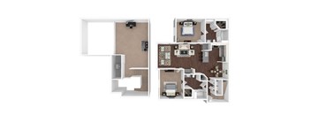 Two bedroom apartment at Portofino Place Apartments in West Palm Beach Florida