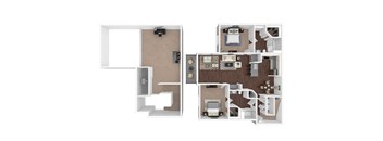 Two bedroom apartment at Portofino Place Apartments in West Palm Beach Florida