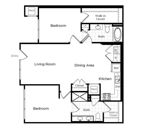 a floor plan of a living room and a dining room