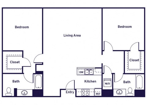 Two bedroom Floorplan Image