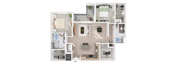 B5D floor plan at The Sevens in Dallas TX