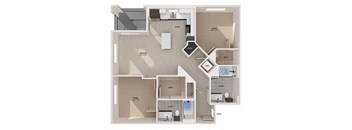 a 2183 sq ft floor plan  1 bedroom