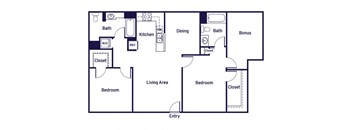 Two bedroom Floorplan Image