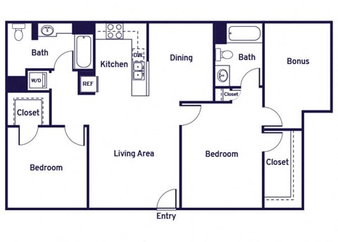 Two bedroom Floorplan Image