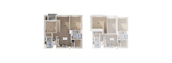 a floor plan of a house with two different floors