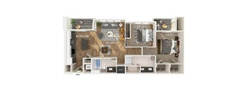 a floor plan of a 1 bedroom apartment