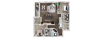 B7 Floorplan Image at Fifteeen15 South Lamar Apartments in Austin TX