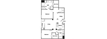 B7 floor plan at Madison at Tow Center Apartments in Santa Clarita CA