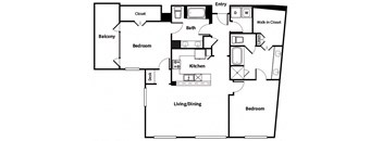 B8 floor plan at Madison at Tow Center Apartments in Santa Clarita CA
