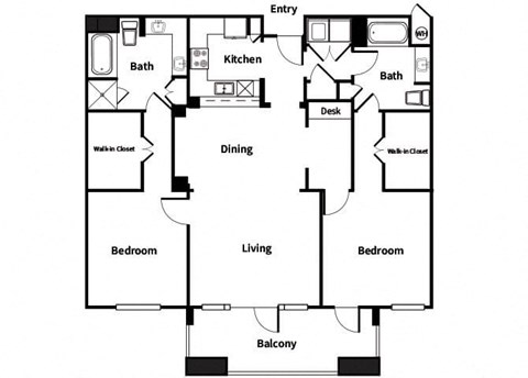 B9 floor plan at Madison at Tow Center Apartments in Santa Clarita CA