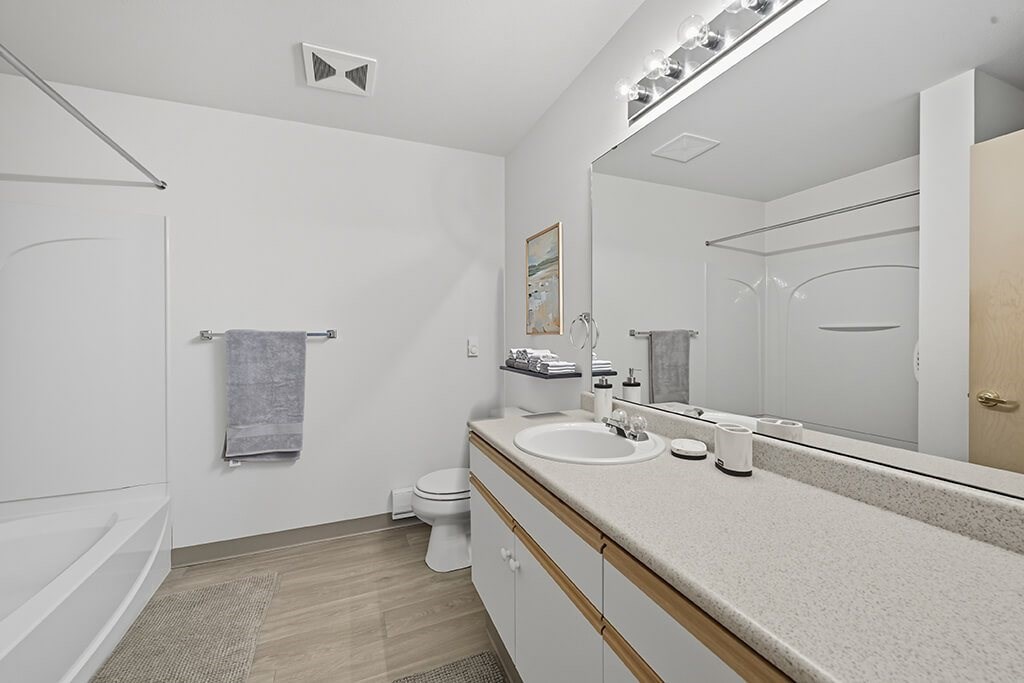 Bathroom with sink at Alderwood Court in Lynnwood WA
