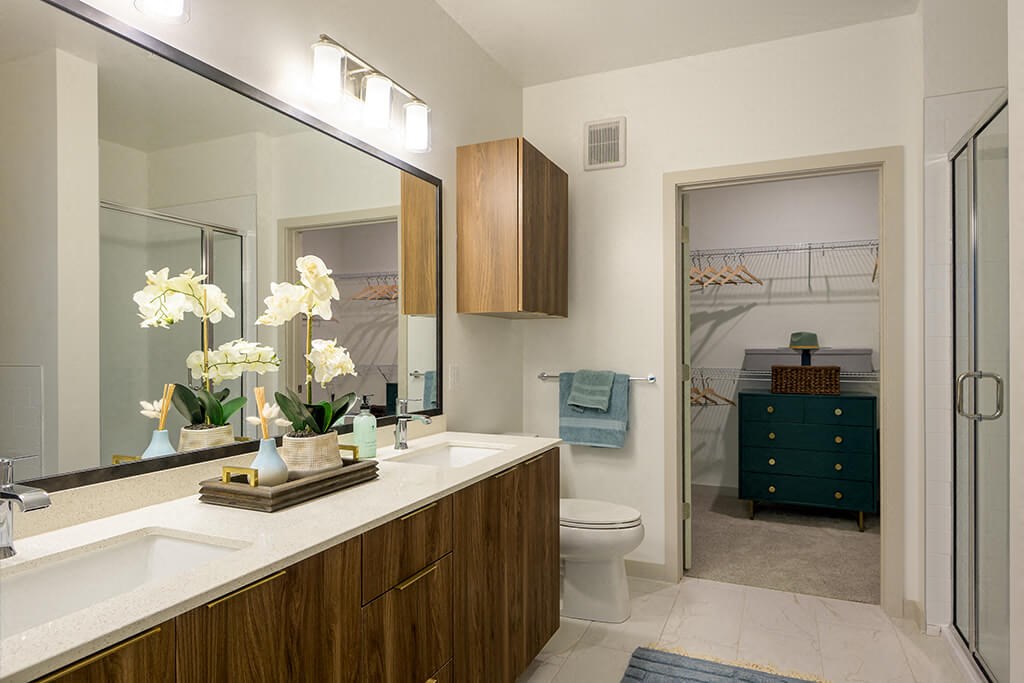 a bathroom with a sink and a toilet and a mirror