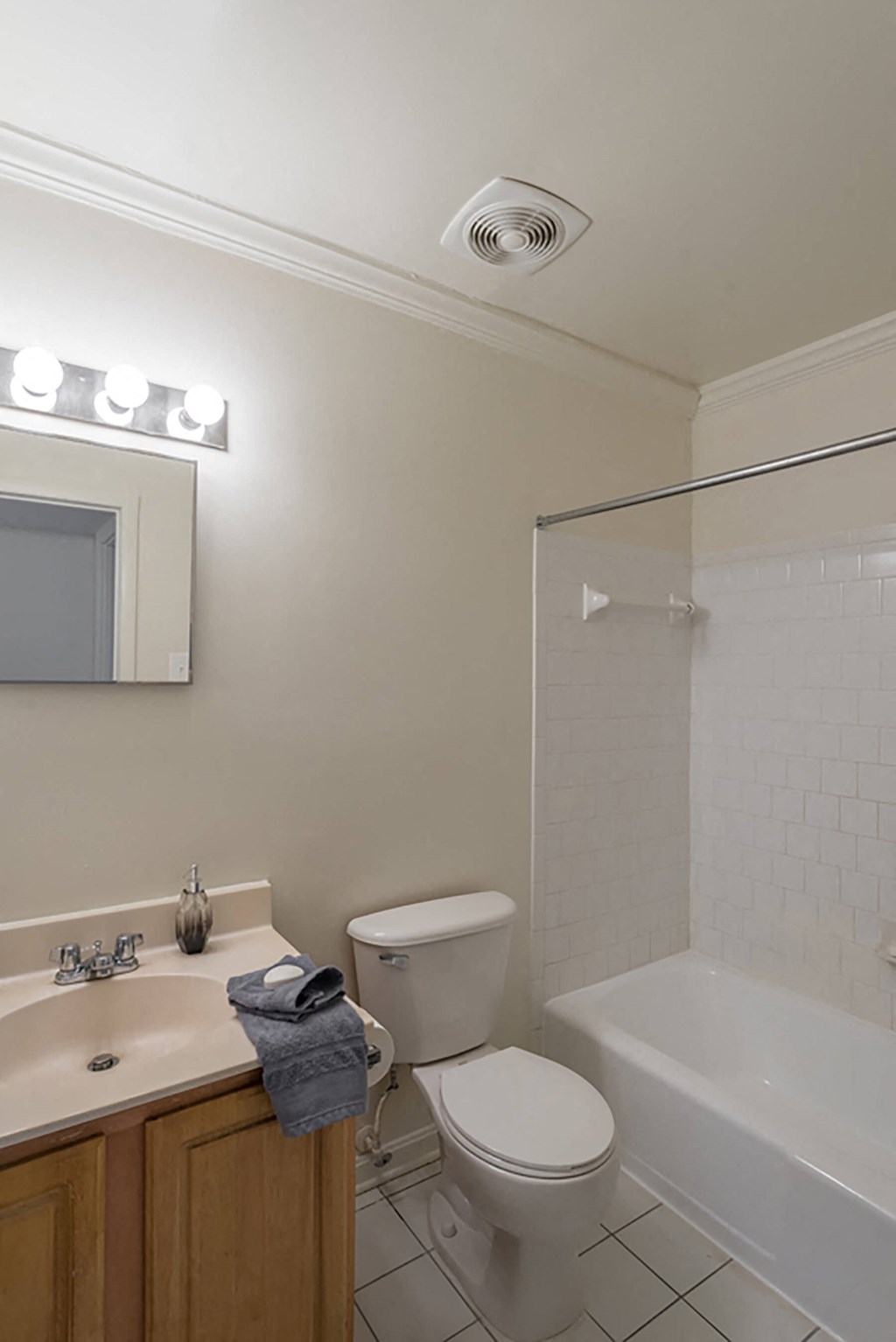 Bathroom with shower at Leesburg Apartments in Leesburg VA