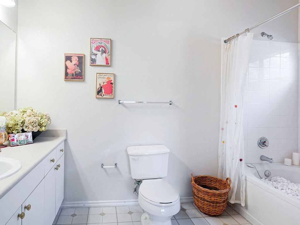 Bathroom toilet at Tivoli apartments in Dallas TX