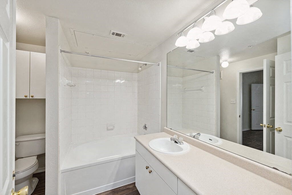 Bathroom at Tivoli apartments in Dallas TX