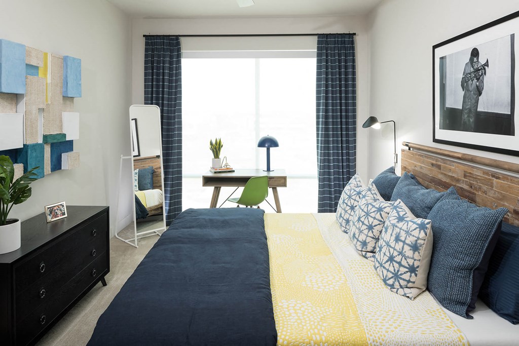 Spacious bedroom at Jada Legacy Central Apartments in Plano TX