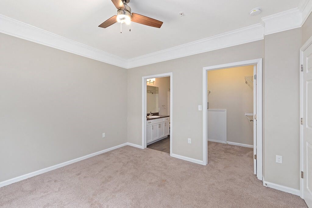 Bedroom second bedroom at Falls Pointe at the Park Apartments in Durham NC