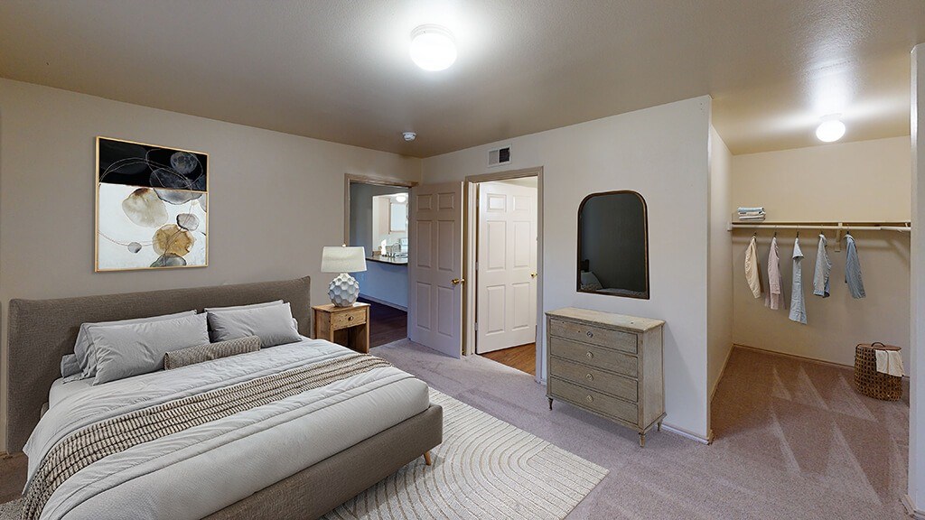 Bedroom at Paradise Oaks apartments in Austin TX