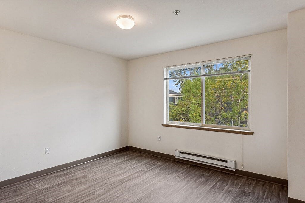 Bedroom at Woodrose Senior Affordable Apartments in Bellingham WA
