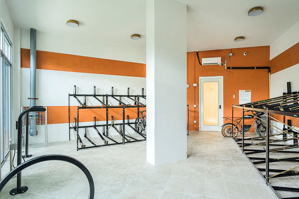 Bike storage at Treo Apartments in Fort Lauderdale FL