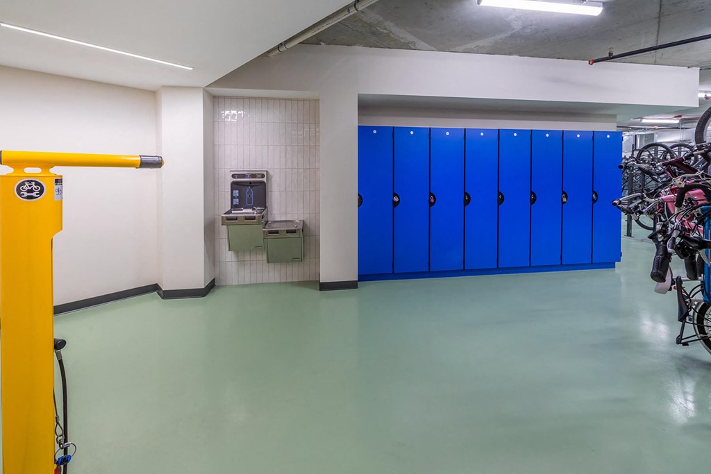 Bike Lounge Seating Area at Aspect at Totem Lake Apartments in Kirkland WA