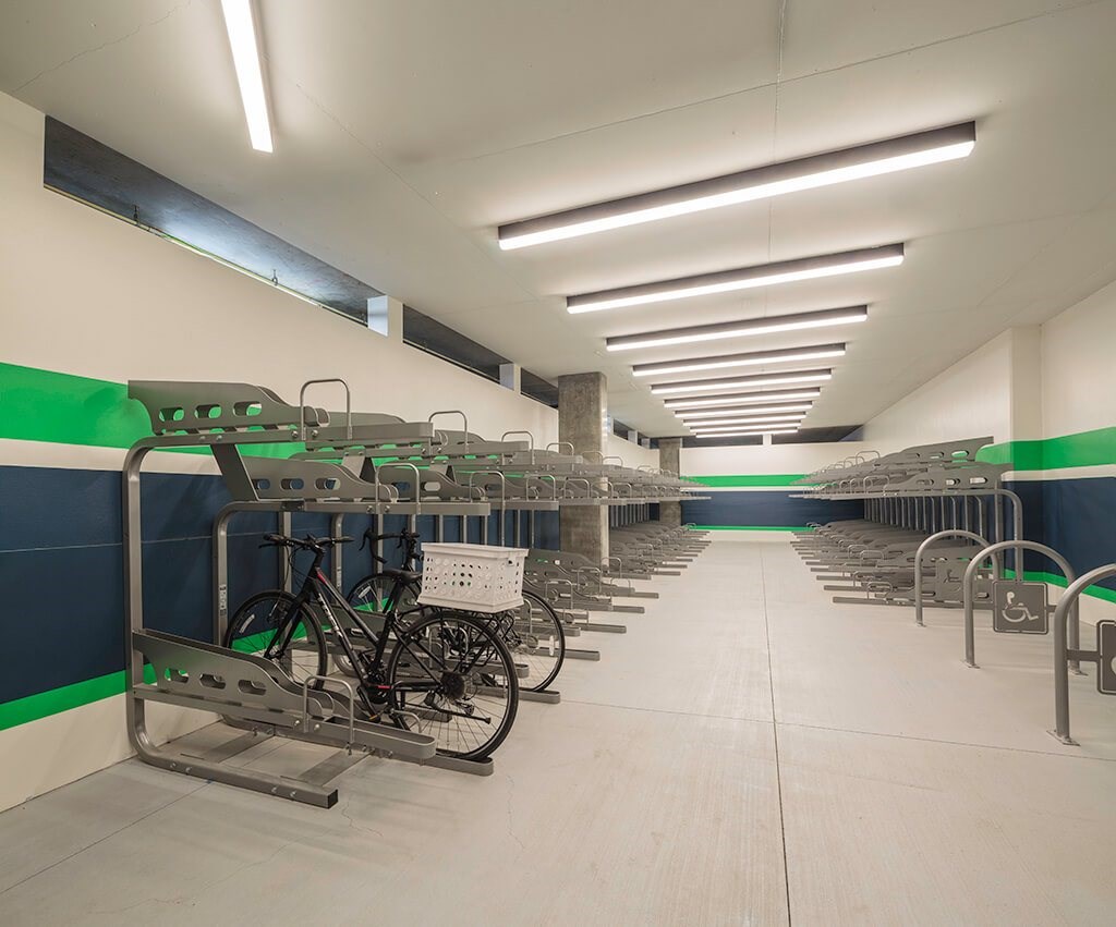 Bike Room at The Wylden Apartments in Los Angeles CA