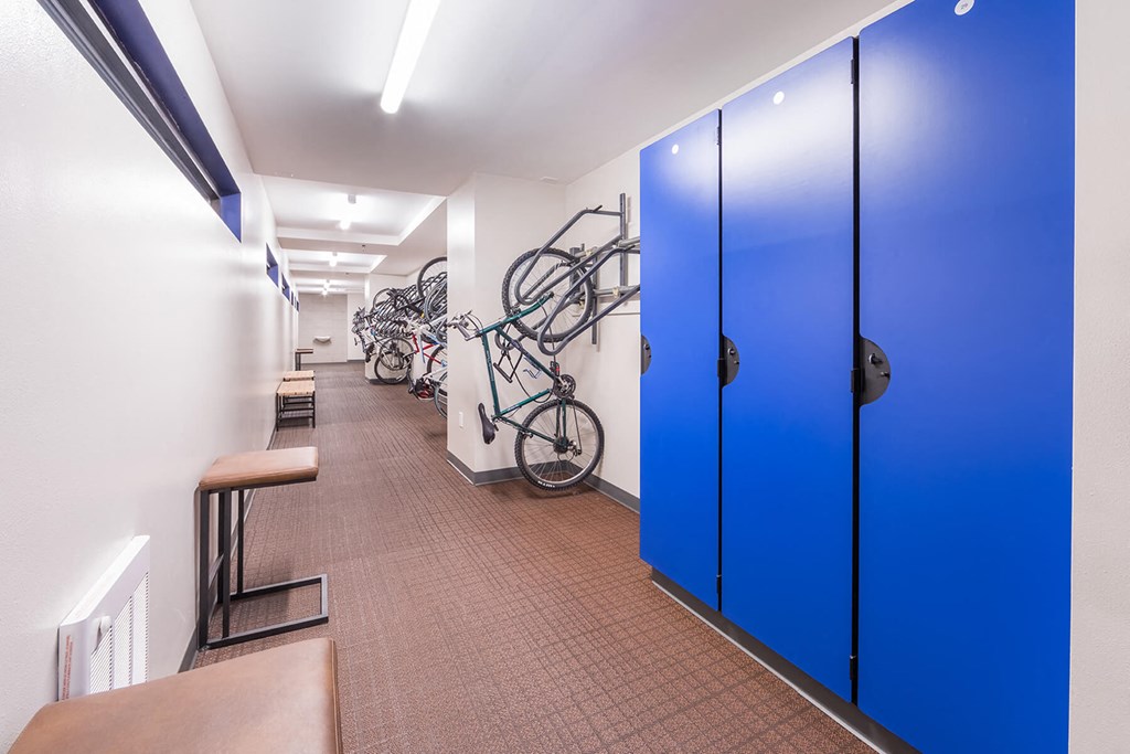 Bike Storage Room at North at Totem Lake Apartments in Kirkland WA