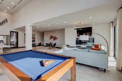 Billiards and Seating at Verge Apartments in Atlanta, GA