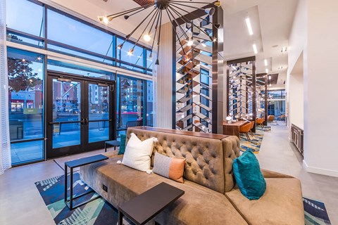 Co working lounge seating at Altitude Apartments in South San Francisco CA