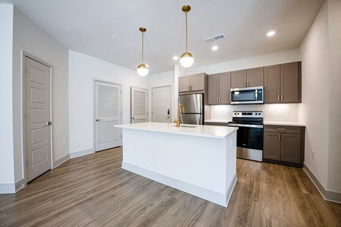 Brass Design Package Kitchen at The Belhaven Apartments in Alexandria, VA
