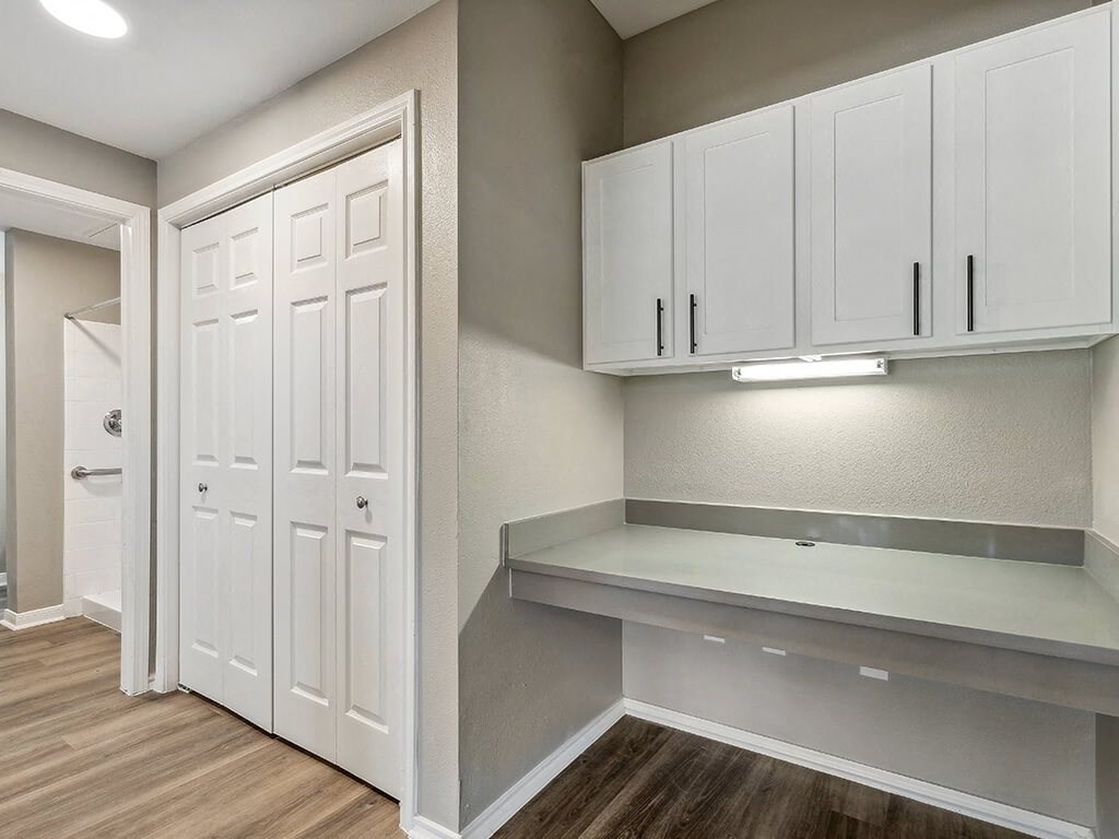 Built in desk at The Sorento Apartments in San Antonio TX