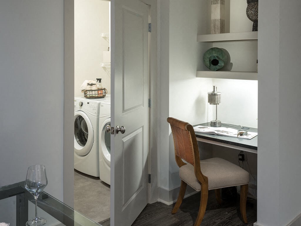 Built in desk area at Cirro King of Prussia Apartments in King of Prussia PA