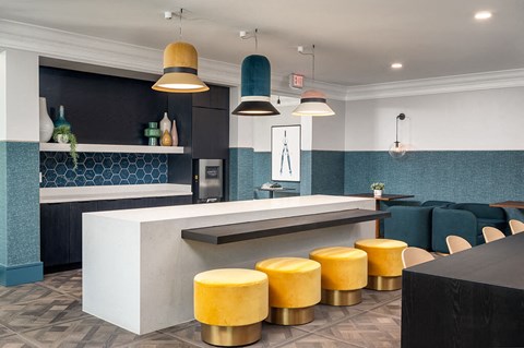 Business center kitchen at The Belhaven in Alexandria VA