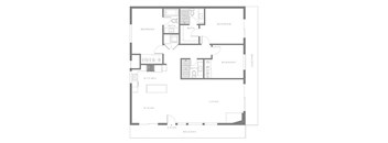 A floor plan of a house with a living room, dining room, kitchen, and multiple bedrooms.