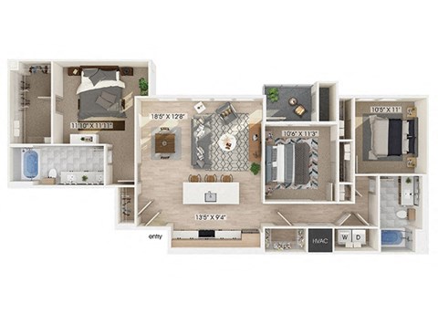 a floor plan of a home with wood paneling and a white accent wall