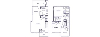 Three bedroom floor plan image