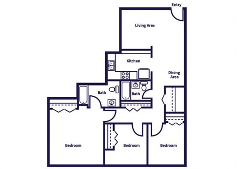 C1 Floorplan Image at Patrick Henry Apartments in Arlington, VA