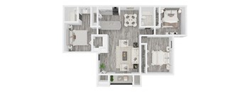 a floor plan of a bedroom and living room