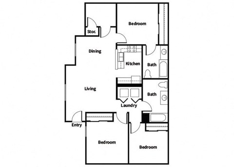 C1 Floorplan Image at Park Village in Conroe TX