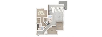 C2 Floorplan Image at Aspect at Totem Lake Apartments in Kirkland WA