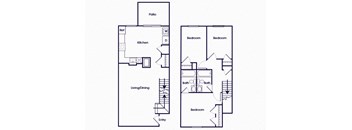 Three bedroom townhome at Riverwoods at Towne Square in Woodbridge VA