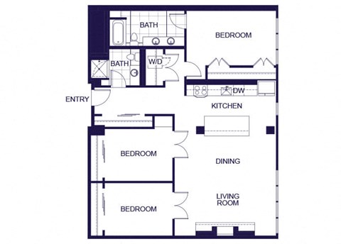 C2 floor plan image at Q21 Apartments in Portland OR