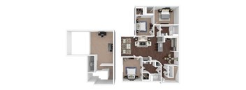Three bedroom apartment at Portofino Place Apartments in West Palm Beach Florida