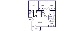 C1 Floorplan Image at Cedar Grove Apartments in Miami Gardens FL