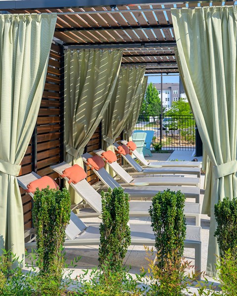 Poolside Chaises at Verge Apartments in Atlanta, GA