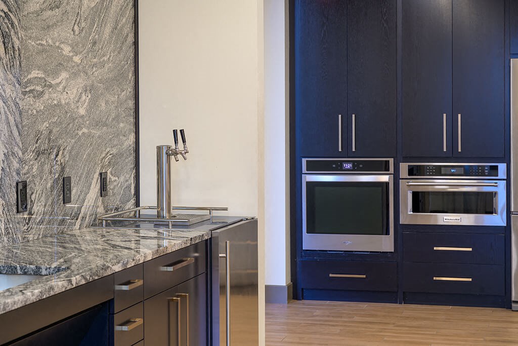 Close-up of Kitchen Details at Vero Apartments in Chelsea MA 