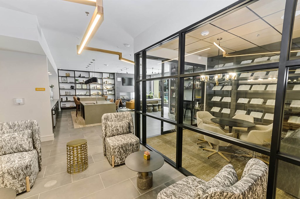 Clubhouse Seating Area at Opal Legacy Central in Plano TX