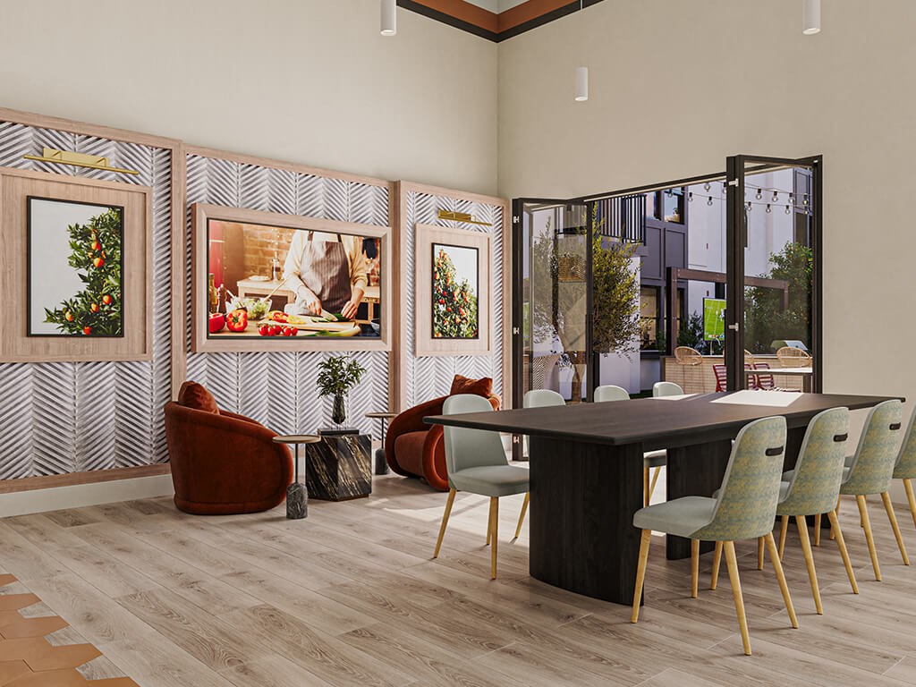 Clubhouse seating at West Village Poway Apartments in Poway CA