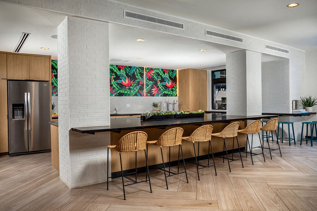 Clubroom Jive Kitchen at Chroma Apartment Homes in Canoga Park CA