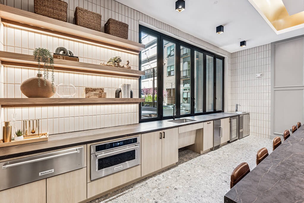 Clubroom kitchen at 333 Ellington Apartments in Gaithersburg MD